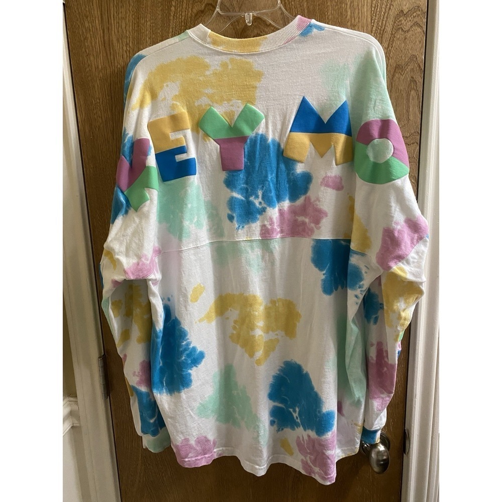 Disney Parks Spirit Jersey Mickey Mouse Tie Dye Size XL White Multicolored